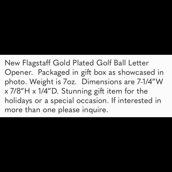 New flagstaff gold plated golf ball letter opener - Picture 9 of 9